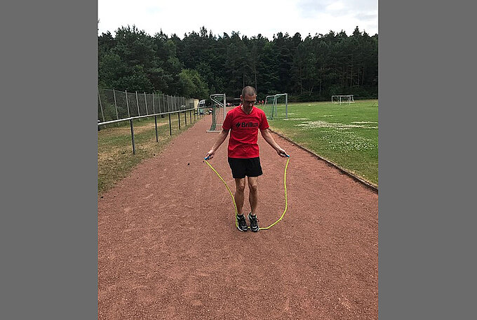 Auch die Kaiserslauterner waren besonders sportlich, ob beim Seilspringen...